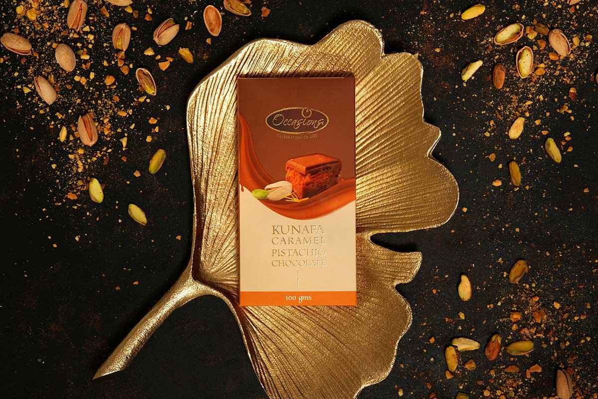 Kunafah Caramel Pistachio Chocolate